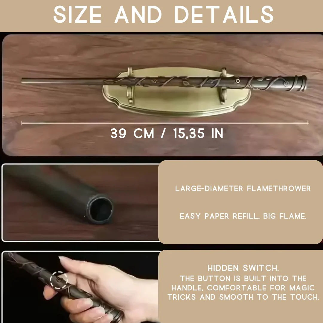 Magical Flame Spell Wand