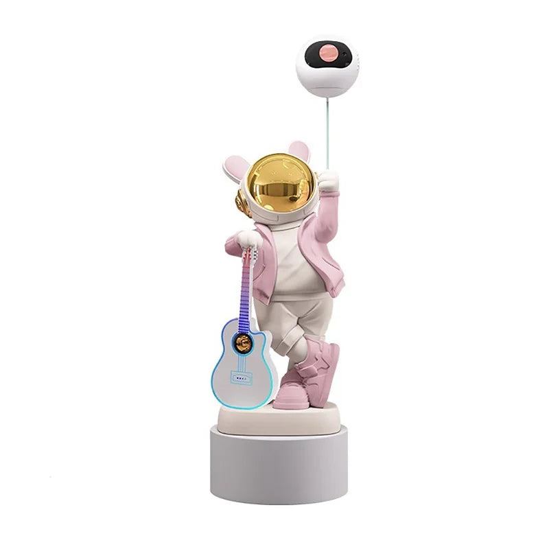 Rabbit Astronaut Statue Speaker with Guitar