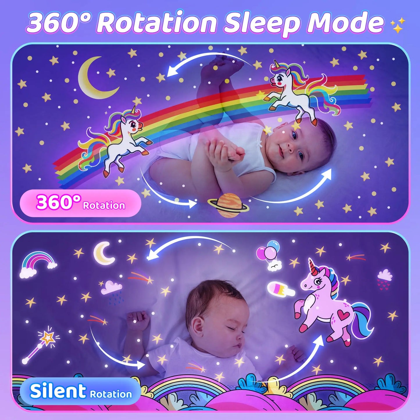 Baby Night Light Projector 15 Films and Soothing Sound