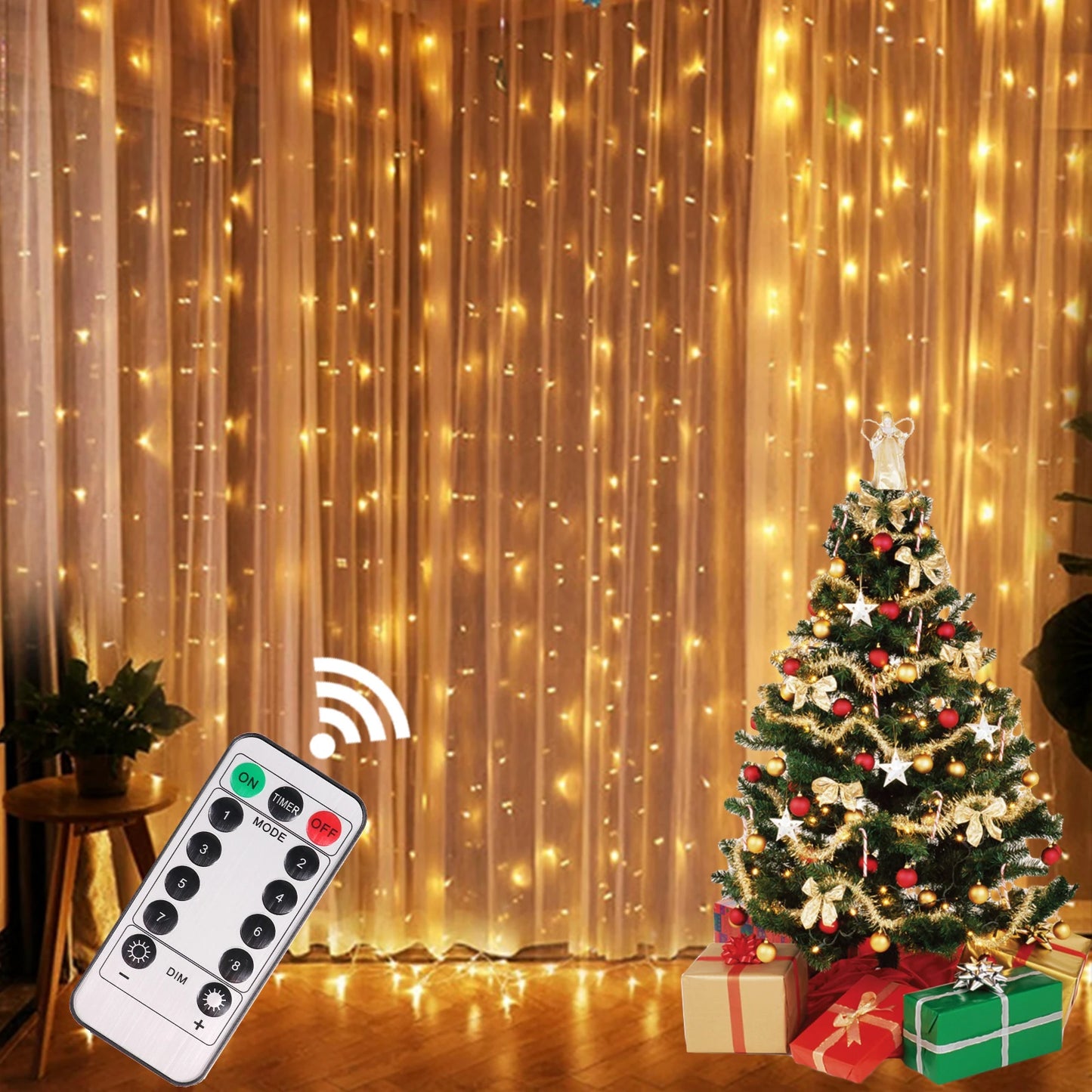 Christmas Curtain LED String Lights