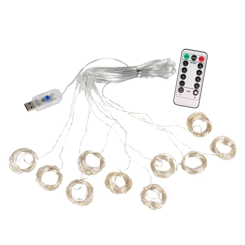 Christmas Curtain LED String Lights