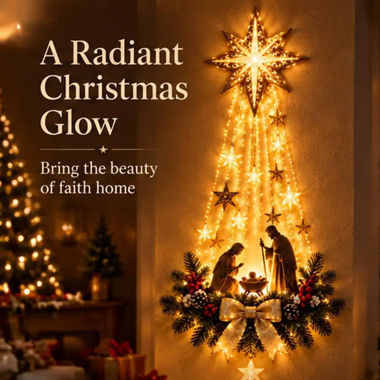 Bethlehem Star of Faith Lighted Nativity Wall Decor