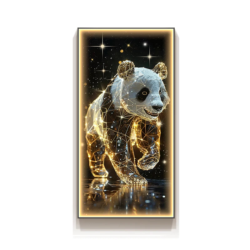 Panda Decoration Painting Hanging Painting Corridor Mural Light Room Decoration Lamp Home Decorations Interior Wall Light Led Li