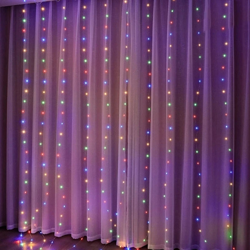 Christmas Curtain LED String Lights