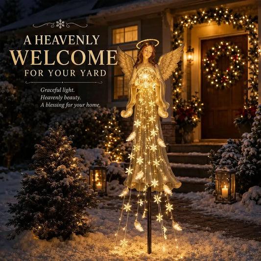Angel Blessing Fountain Solar Cascading Garden Light