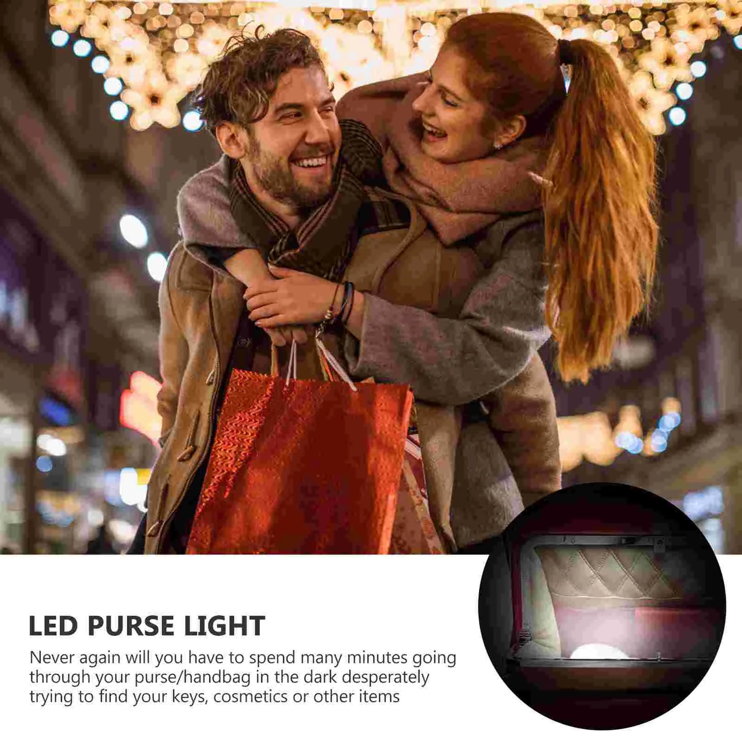 Lámpara LED colgante para carteras y bolsos