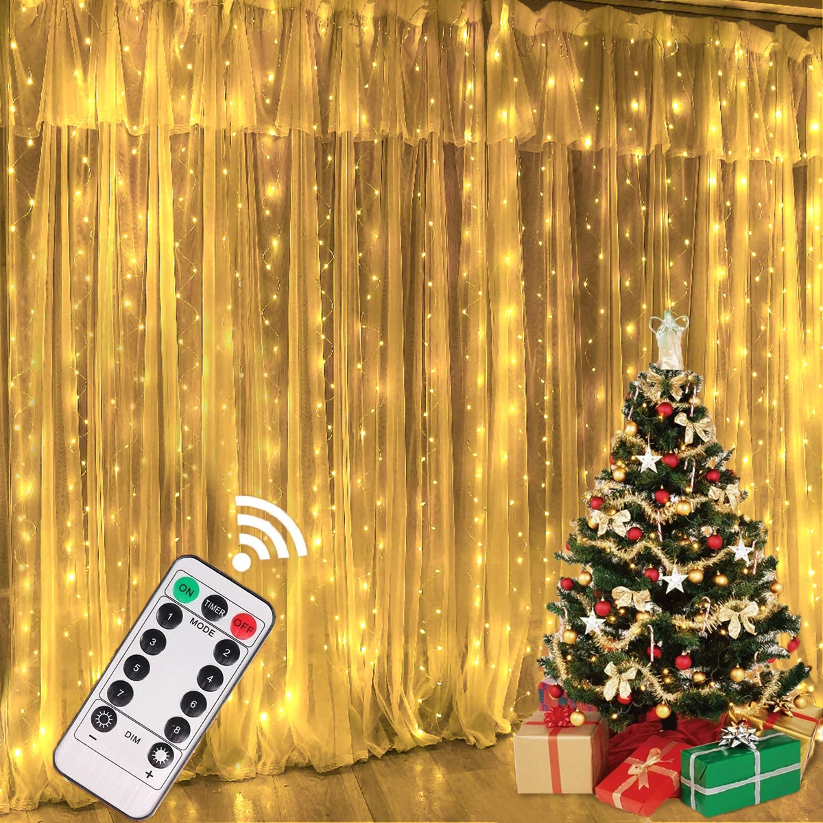 Christmas Curtain LED String Lights