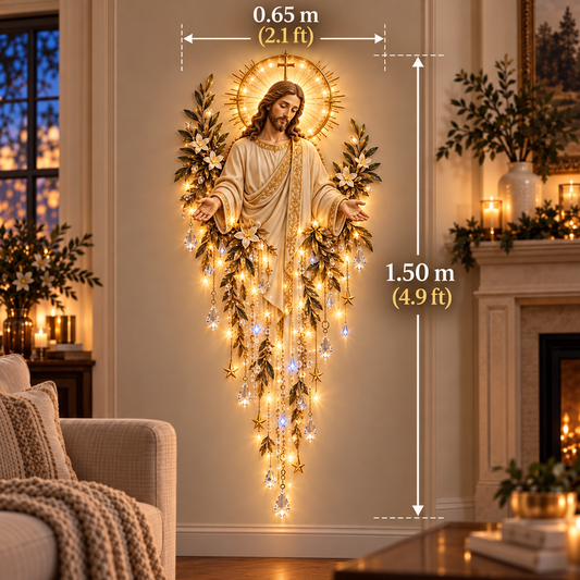 Light of Christ Cascade Faith-Inspired LED Wall Decor