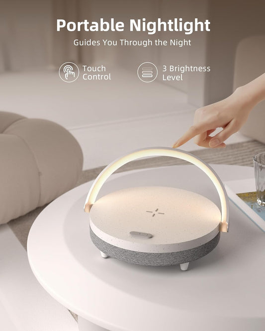 Lámpara de noche con cargador inalámbrico y lámpara de mesa LED