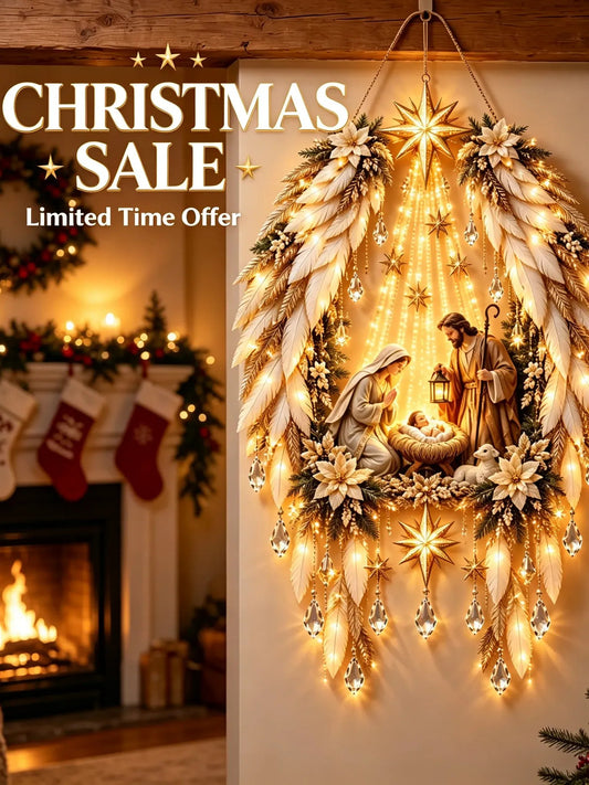 Bethlehem Star of Faith Lighted Nativity Wall Decor