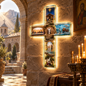 Sacred Story Cross Illuminated Biblical Wall Art