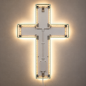 Sacred Story Cross Illuminated Biblical Wall Art