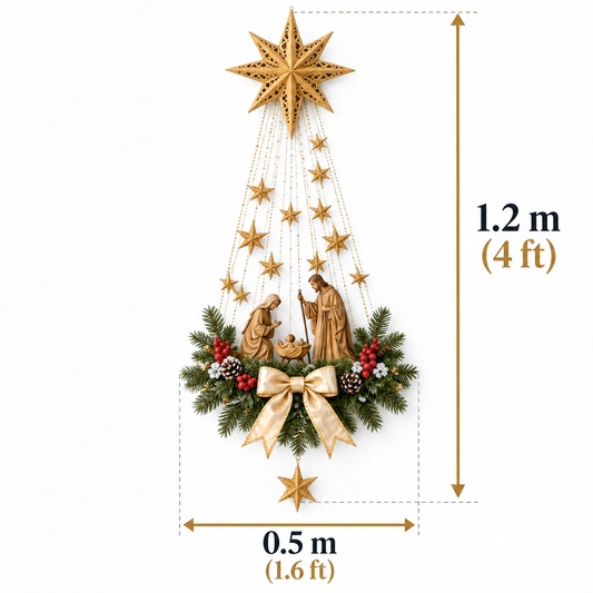 Bethlehem Star of Faith Lighted Nativity Wall Decor
