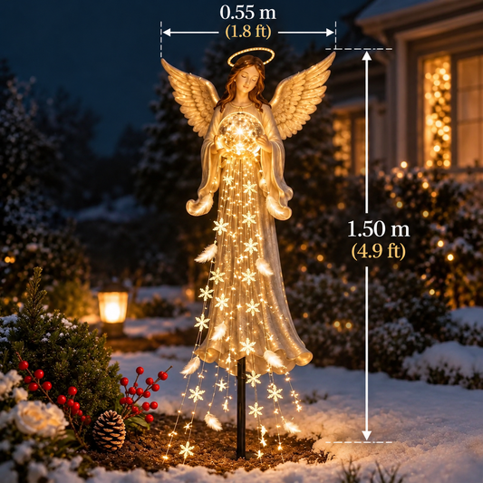 Angel Blessing Fountain Solar Cascading Garden Light