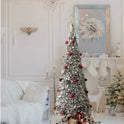 White Pop Up Pre-Decorated Christmas Tree