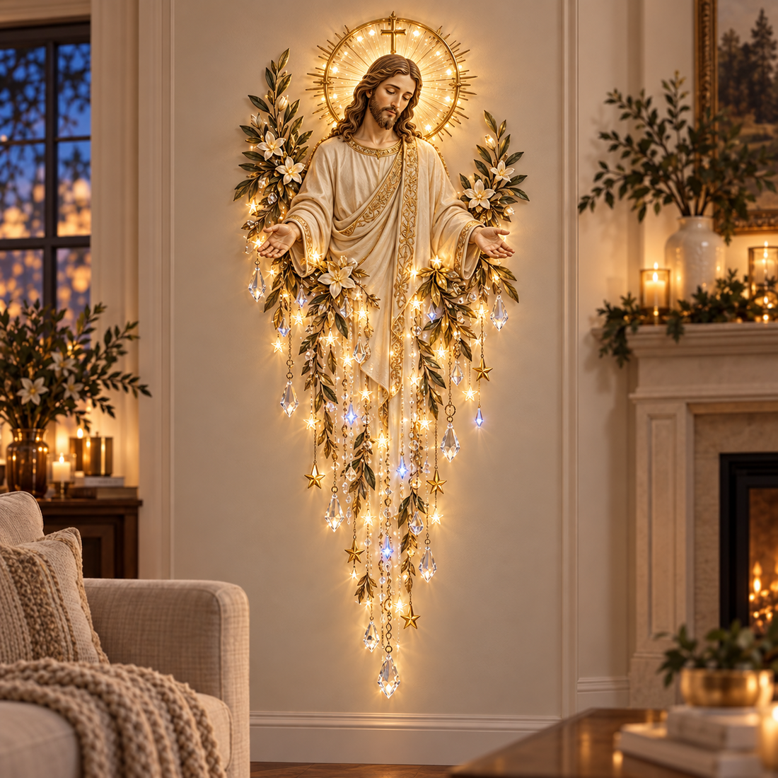 Light of Christ Cascade Faith-Inspired LED Wall Decor