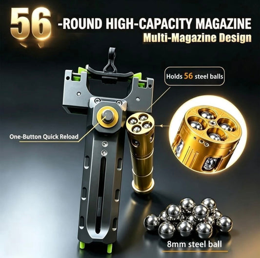Professional Telescopic Aluminum Alloy Magazine-Fed Slingshot