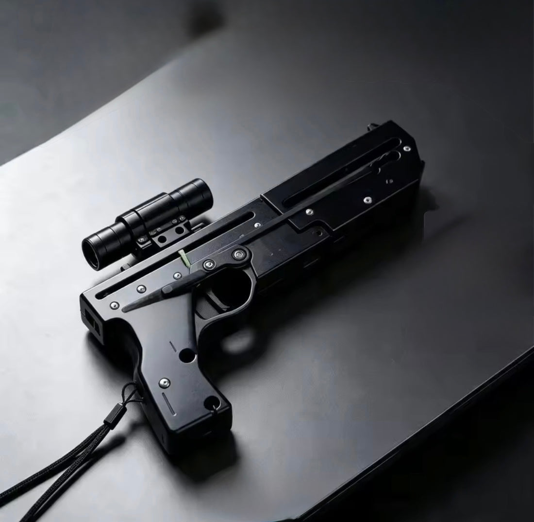 Foldable Aluminium Alloy Slingshot with Rail Laser Sight