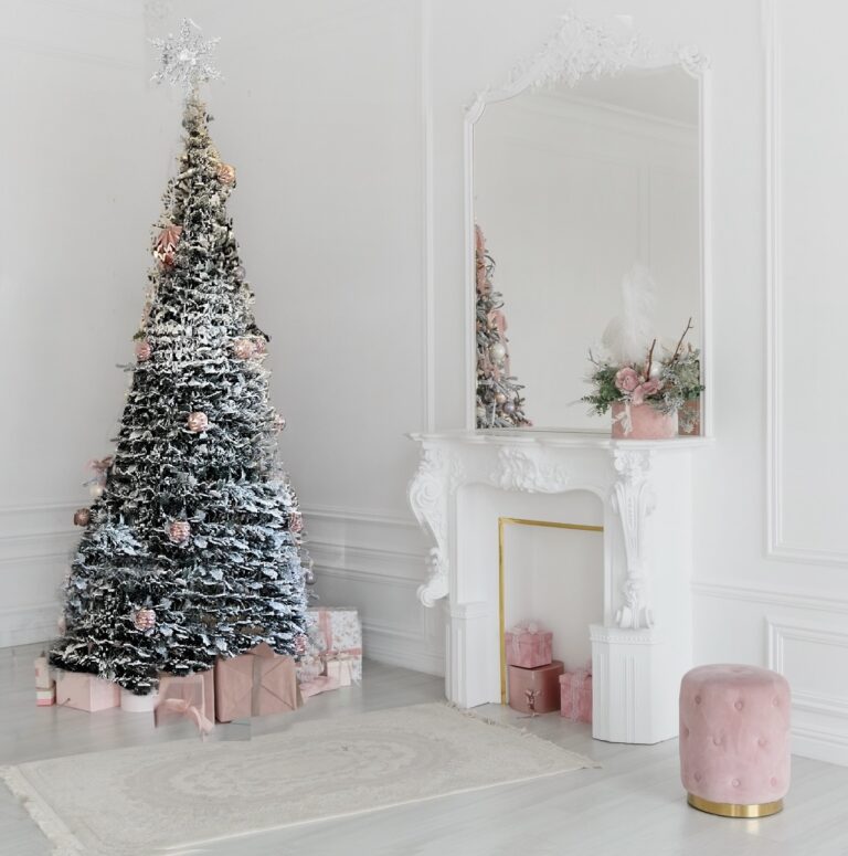 White Pop Up Pre-Decorated Christmas Tree