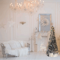 White Pop Up Pre-Decorated Christmas Tree