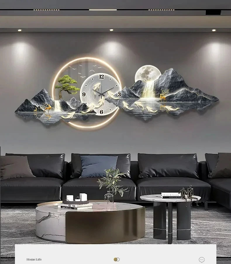 Luxury Wall Clock Led Lamp