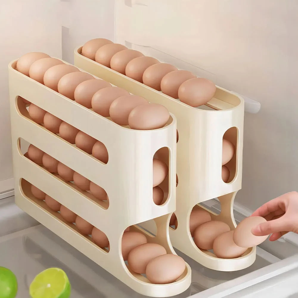 Rejilla porta huevos con ruedas automática