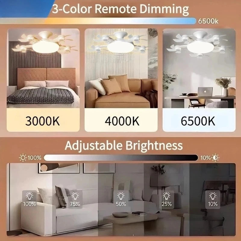 Drone Design Silent Ceiling Fan Light