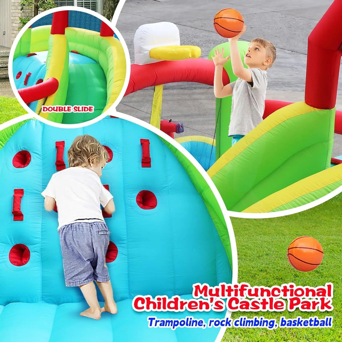 Piscina con tobogán acuático inflable