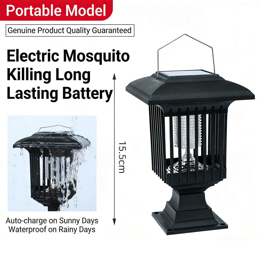 Solar-Powered Outdoor Light and Insect Trap