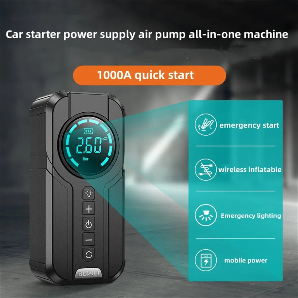 4 In 1 Car Wireless Portable Power Bank