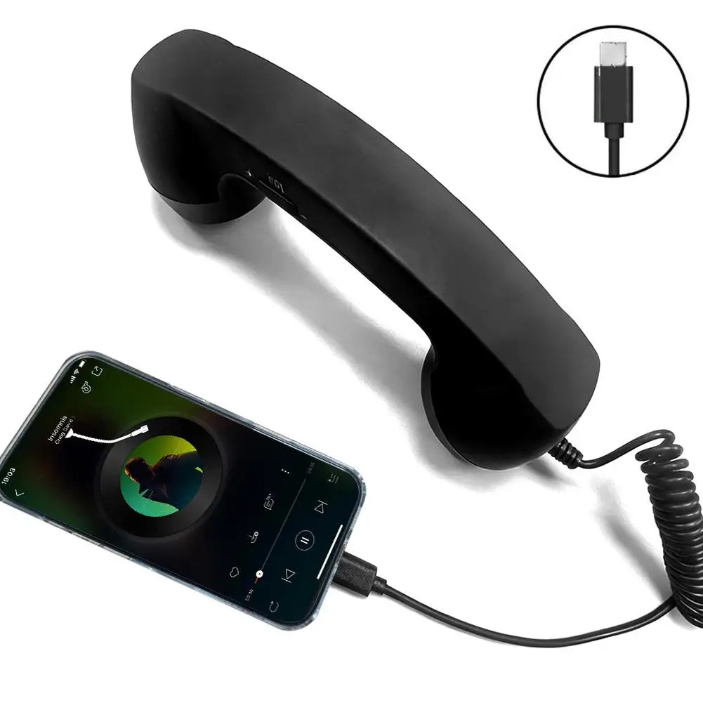 Retro Telephone Receiver Classic Style, Modern Connection