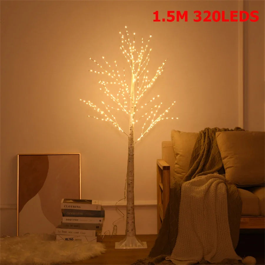 Lighted Birch Tree Christmas Twig Tree
