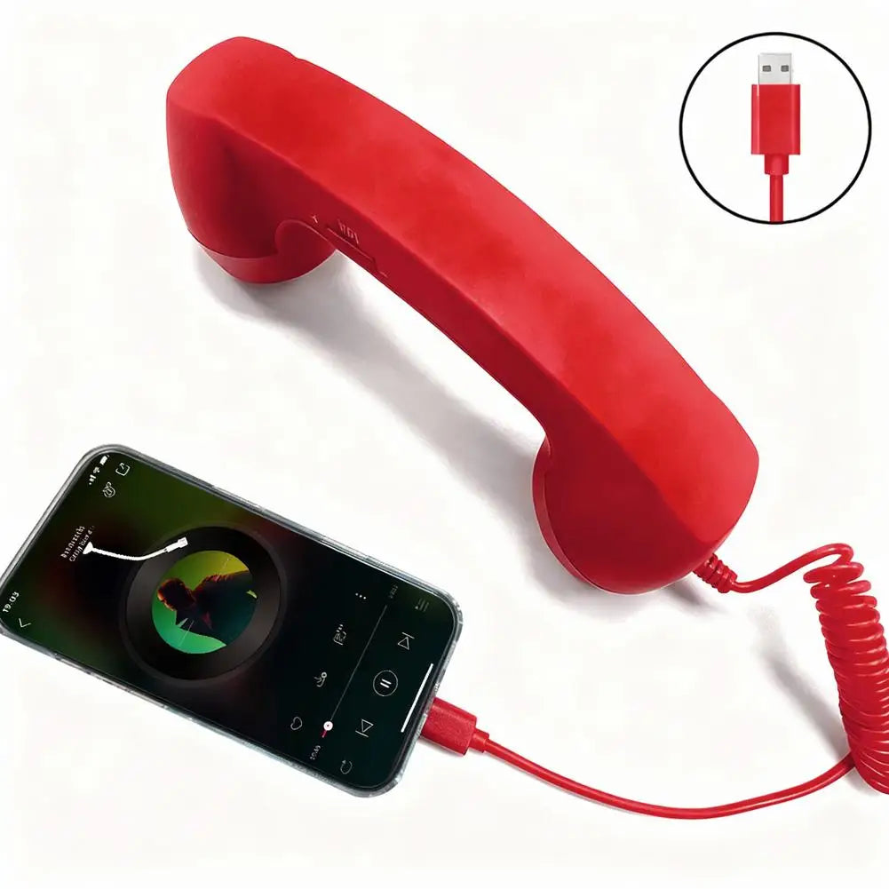 Retro Telephone Receiver Classic Style, Modern Connection