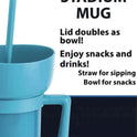 Vaso para refrigerio con asa Vaso para bebidas todo en uno Vaso para agua Pajita