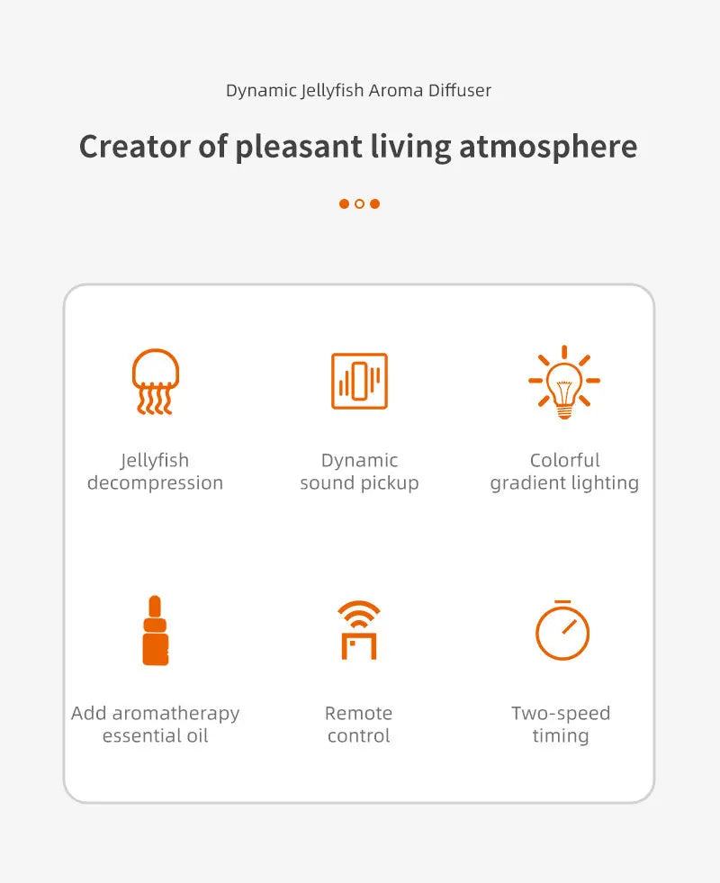 Dynamic Flame Jellyfish Aromatherapy Humidifier
