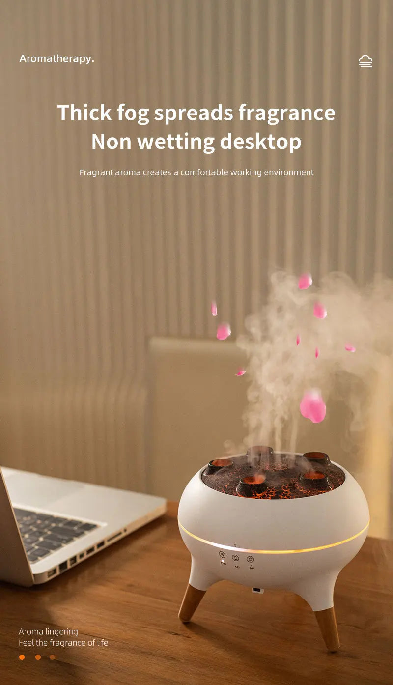 Dynamic Flame Jellyfish Aromatherapy Humidifier