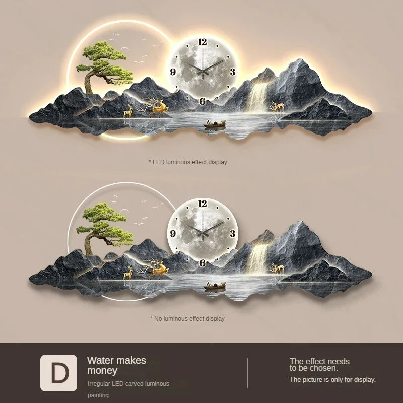 Luxury Wall Clock Led Lamp