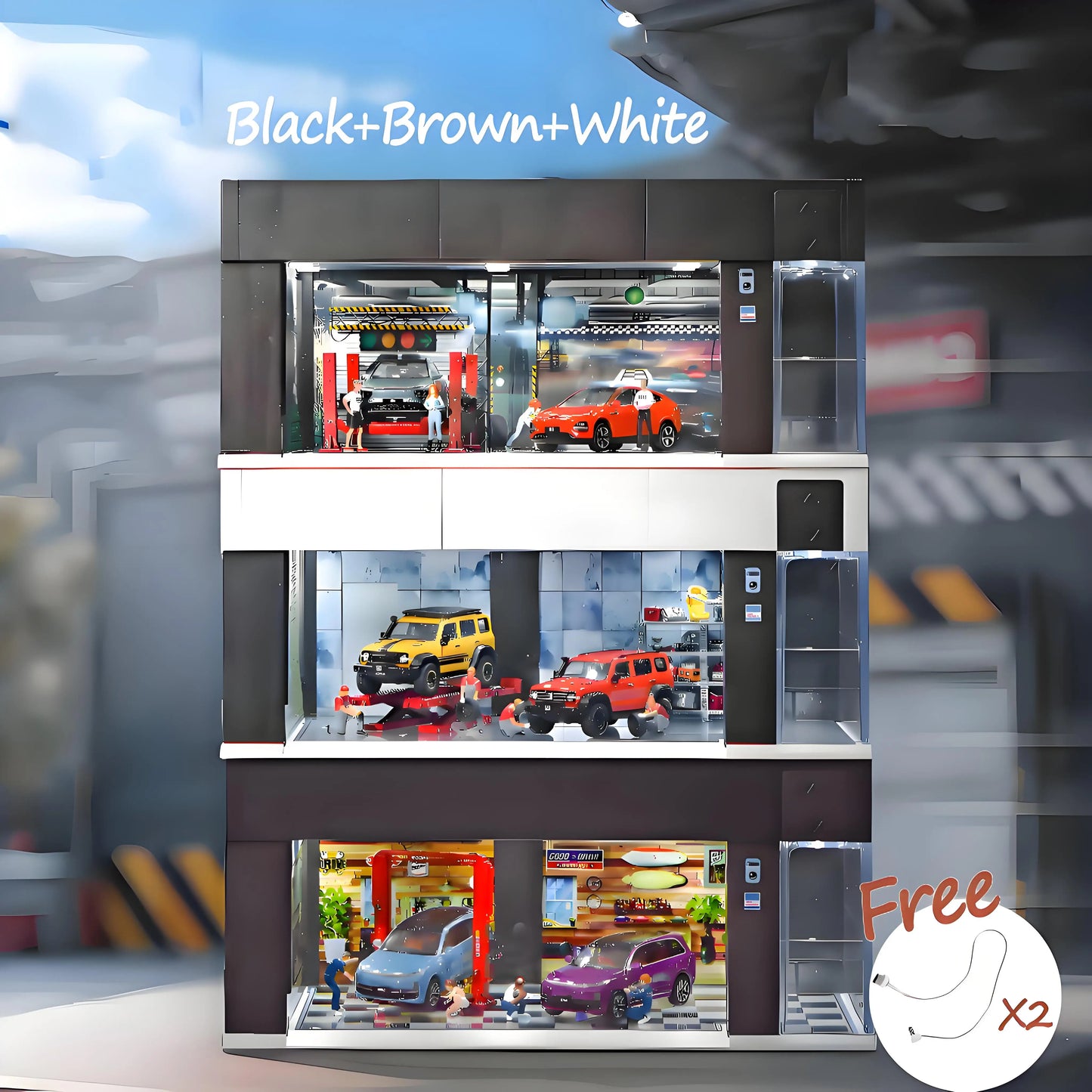 Electric Car Garage Display Case