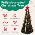 6 ft Pop Up Pre-Decorated Christmas Tree
