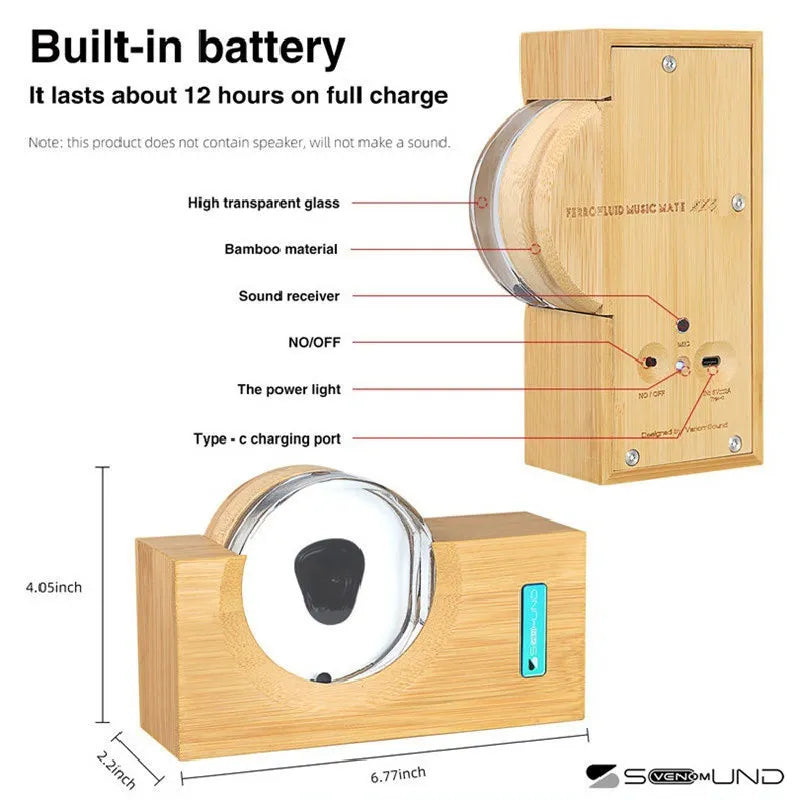 Equipo de sonido Sensor de movimiento Compañero de música de escritorio Música visual portátil Soundtouch Mini captador de fluido magnético inalámbrico