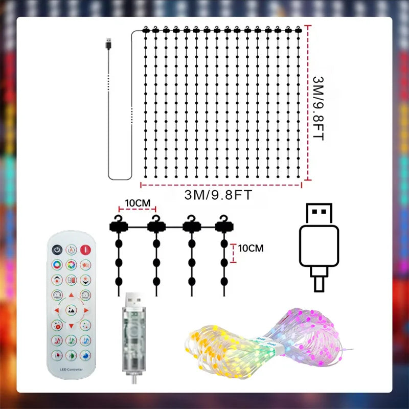 Smart LED Curtain Lights
