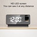 Reloj despertador digital LED con rotación de 180°