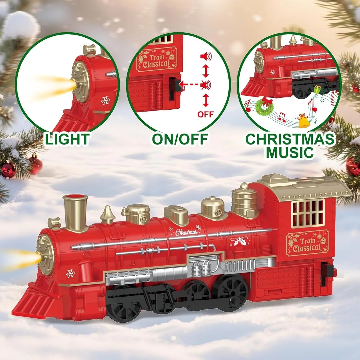 Christmas Train Set Under Christmas Tree
