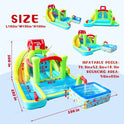 Piscina con tobogán acuático inflable