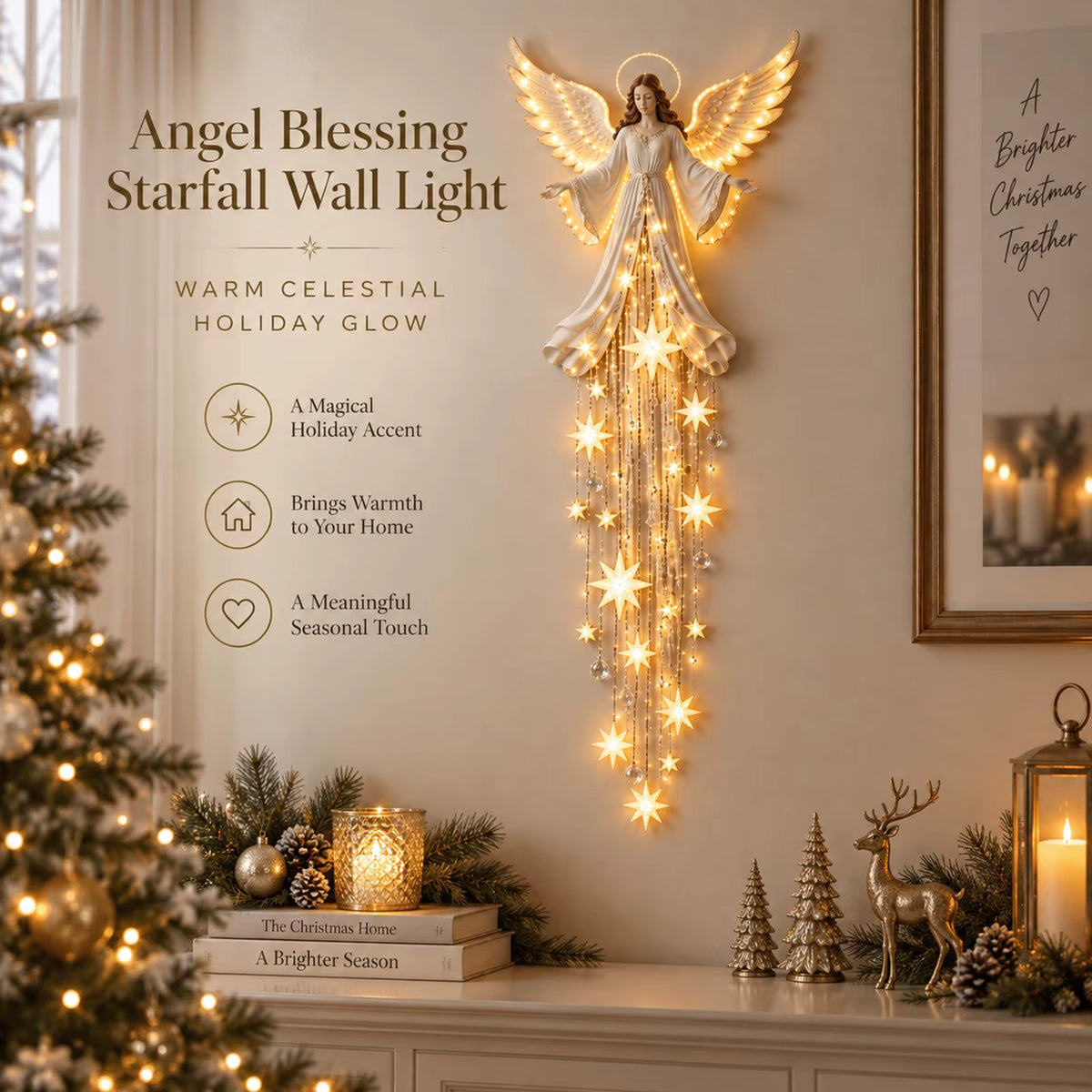 Angel Blessing Starfall Wall Light