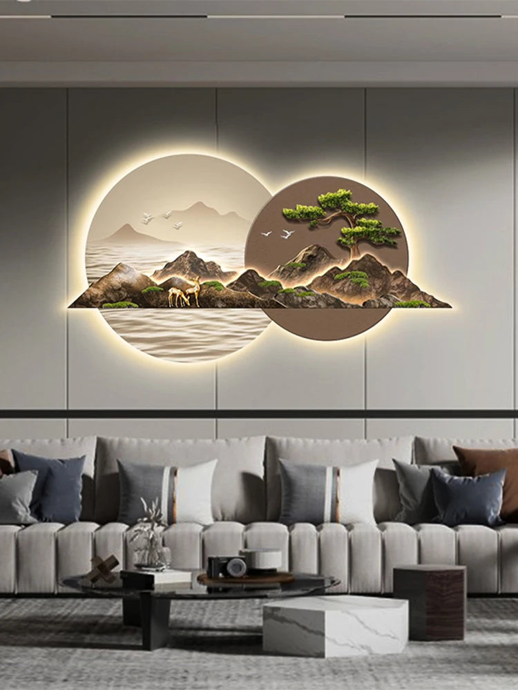 Bonsai Tree Moon Wall Lamp
