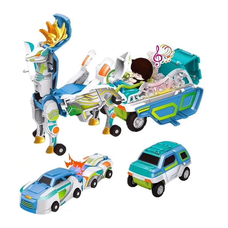Magnetic Dino Transforming Cars