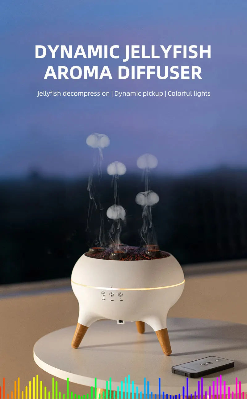 Dynamic Flame Jellyfish Aromatherapy Humidifier