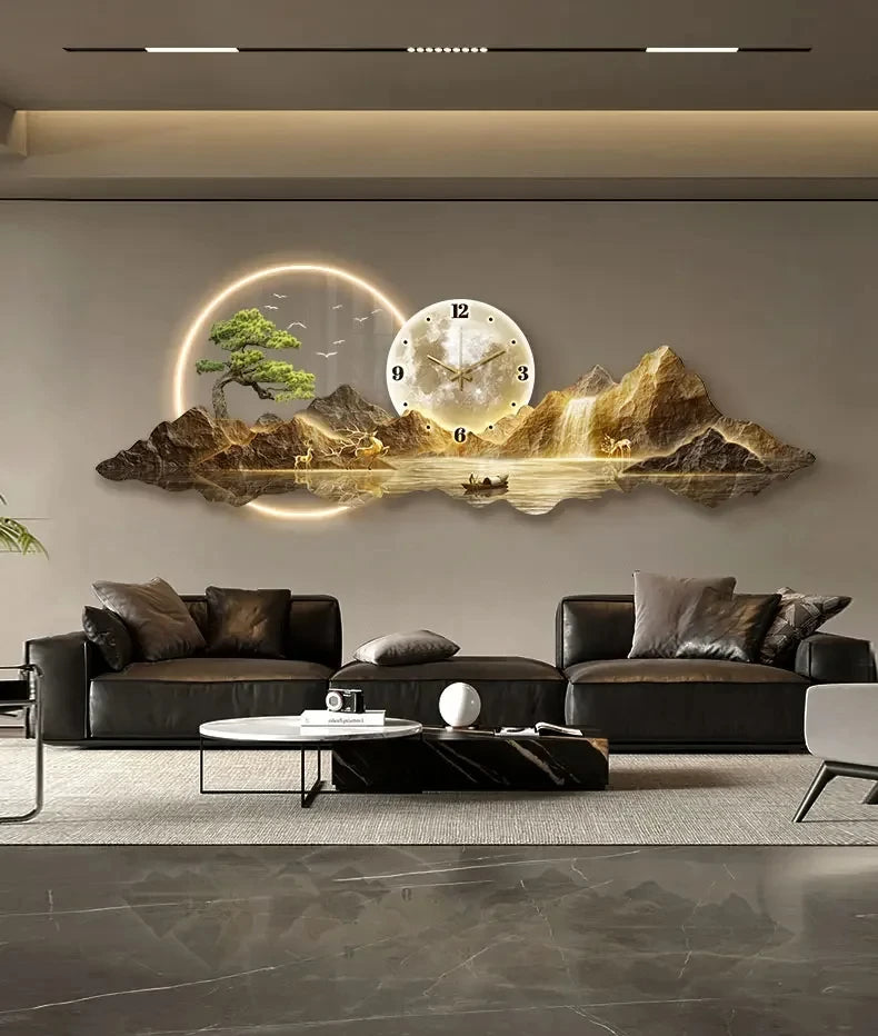Luxury Wall Clock Led Lamp