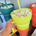 Vaso para refrigerio con asa Vaso para bebidas todo en uno Vaso para agua Pajita